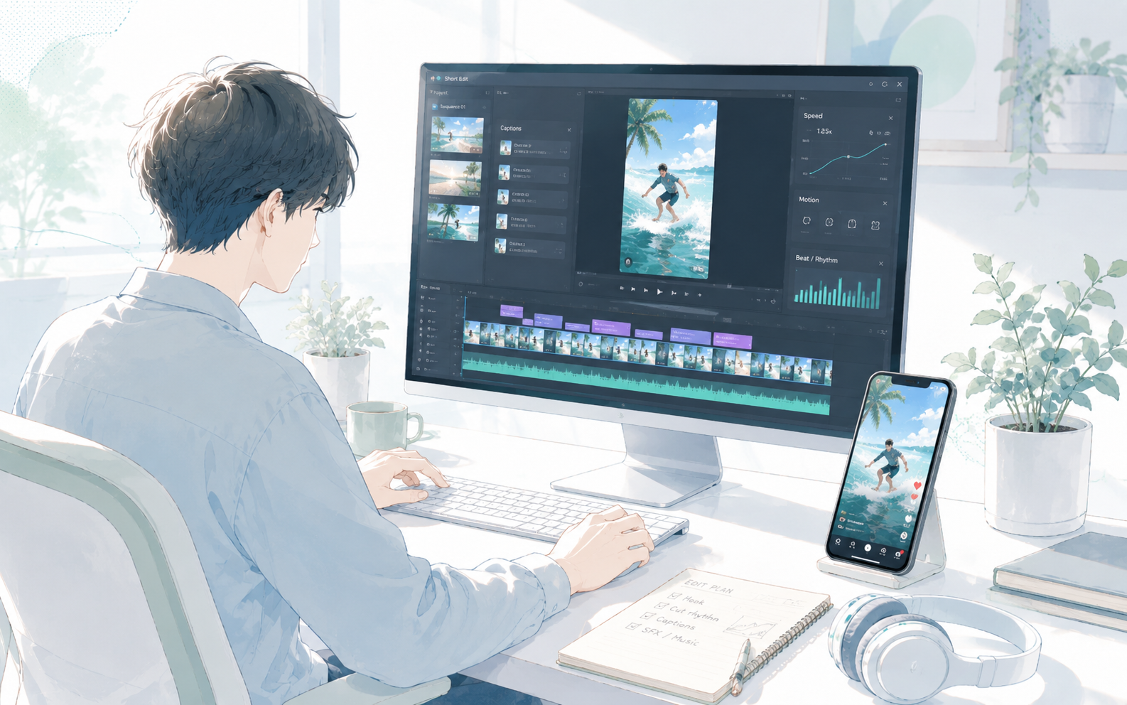 ショート動画編集のイメージ